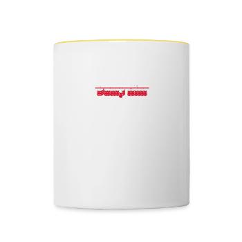 Journée internationale de la femme Dump Him Vintage 70s - Mug contrasté - blanc/jaune - Devant