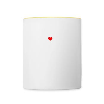 Baby Lustig I Liebe Pupsen - Tasse zweifarbig - Weiß/Gelb - Vorne