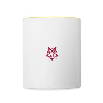 Goth Papa Gothique Papa Père - Mug contrasté - blanc/jaune - Devant