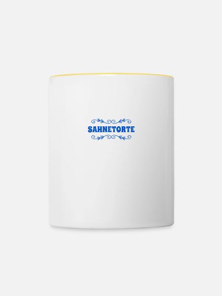 ich bin attraktiv - Tasse zweifarbig - Weiß/Gelb