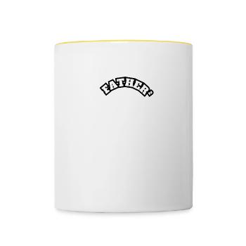 Father² 2 Children White - Tasse zweifarbig - Weiß/Gelb - Vorne