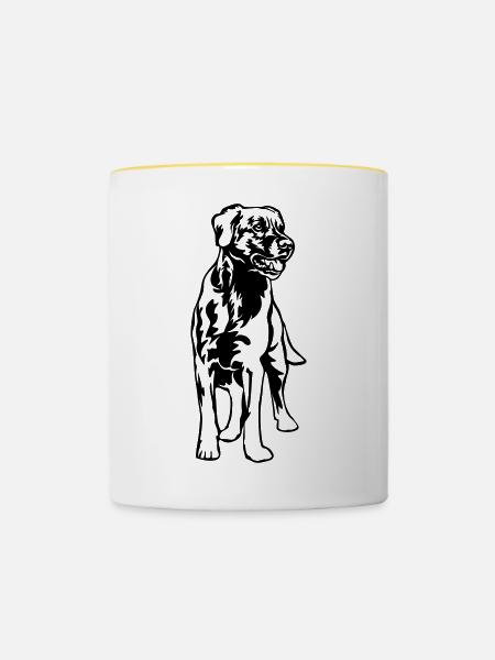 Labrador - Tasse zweifarbig - Weiß/Gelb