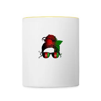 Afghanistan - Tasse zweifarbig - Weiß/Gelb - Vorne