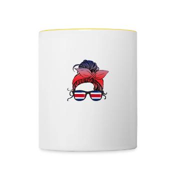 Costa Rica - Contrasting Mug - white/yellow - Front