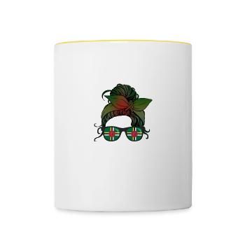Dominica - Contrasting Mug - white/yellow - Front