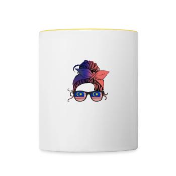 Malaysia - Tasse zweifarbig - Weiß/Gelb - Vorne