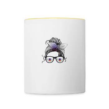 Mayotte - Contrasting Mug - white/yellow - Front