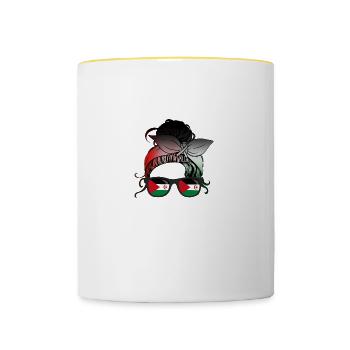 Western Sahara - Contrasting Mug - white/yellow - Front