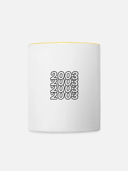 2003 - Tasse zweifarbig - Weiß/Gelb