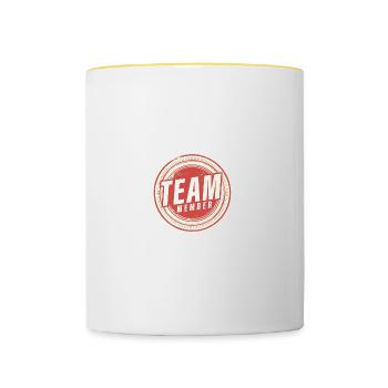 Team Member - Contrasting Mug - white/yellow - Front