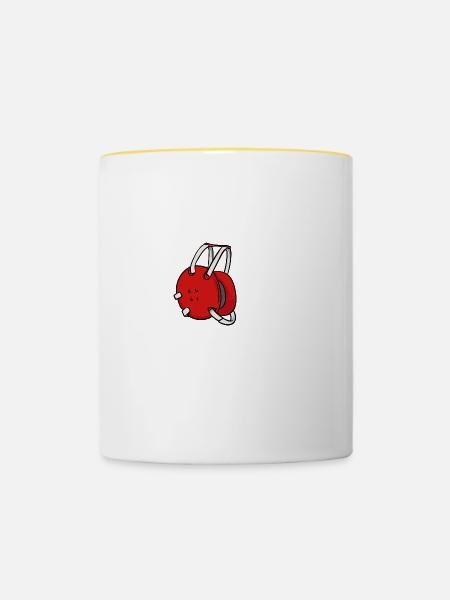 Keep Wrestling - Tasse zweifarbig - Weiß/Gelb
