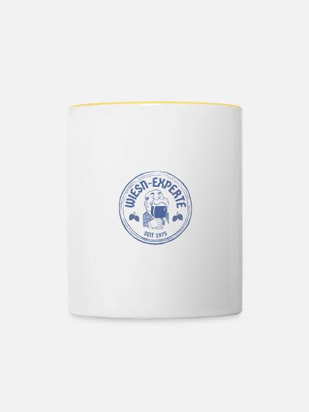 W.Experte Design - Tasse zweifarbig - Weiß/Gelb