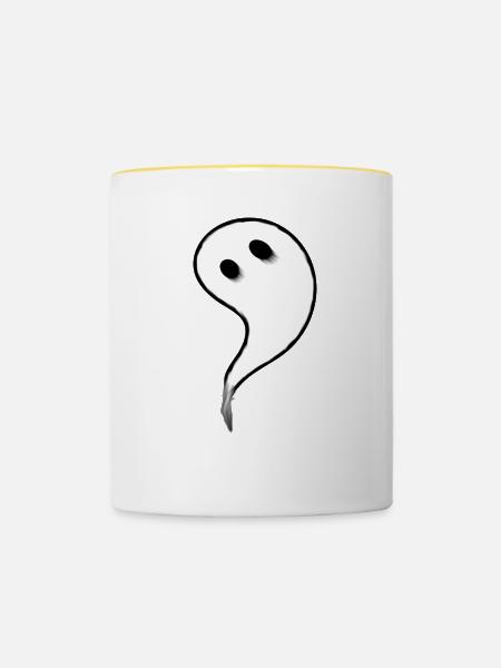 Geist - Tasse zweifarbig - Weiß/Gelb