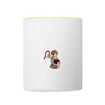 Scotland Bagpipe Bagpipe Musician Gift - Mug contrasté - blanc/jaune - Devant