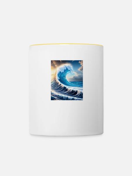 The perfect wave - Tasse zweifarbig - Weiß/Gelb
