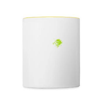 Let The Fun Be Gin Alcohol - Contrasting Mug - white/yellow - Front