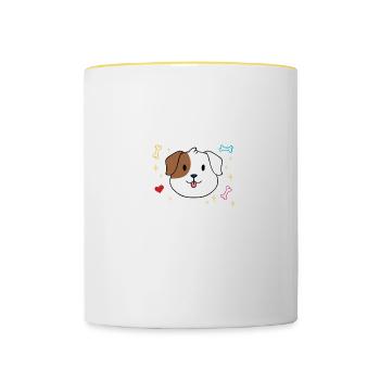 In Dogs I Trust - Tasse zweifarbig - Weiß/Gelb - Vorne