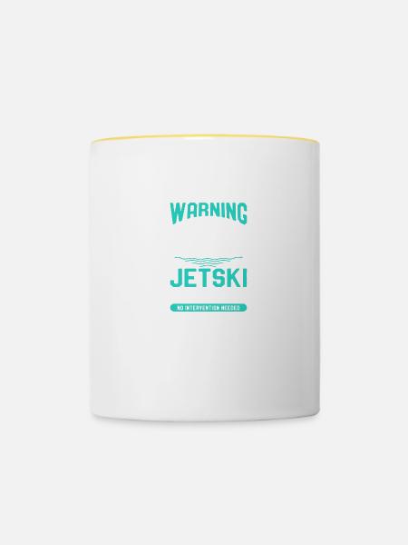 Certified Jet Ski Addict - Tasse zweifarbig - Weiß/Gelb