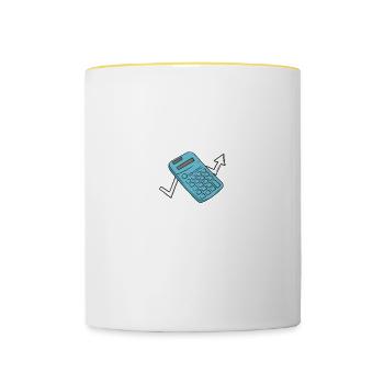 Everyone Counts In The Accounting Department - Tasse zweifarbig - Weiß/Gelb - Vorne