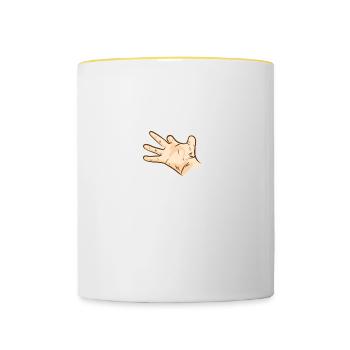 Have You Seen My Fingers - Tasse zweifarbig - Weiß/Gelb - Vorne