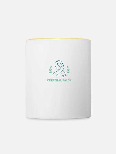 Cerebral Palsy Awareness - Tasse zweifarbig - Weiß/Gelb