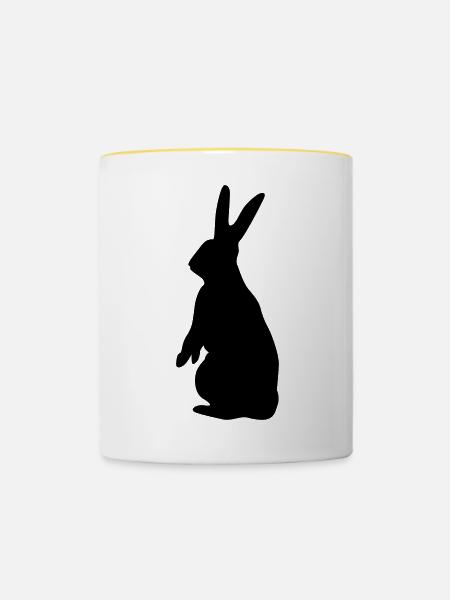 rabbit - Tasse zweifarbig - Weiß/Gelb