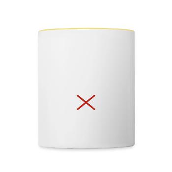 WiFi wurde lustiges Zitat mit der Familie Teen Vid - Tasse zweifarbig - Weiß/Gelb - Vorne