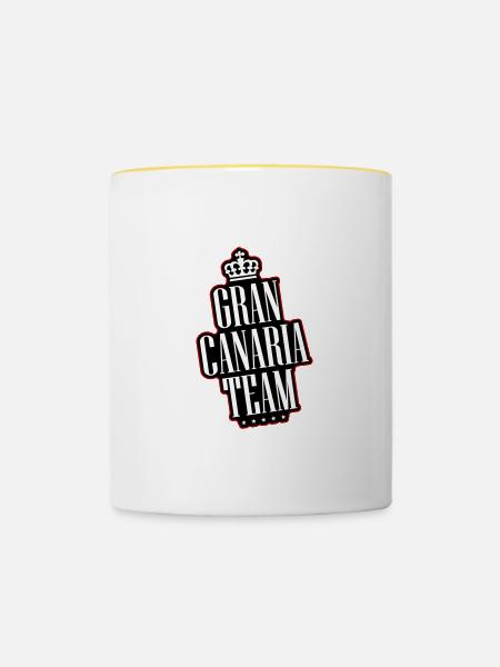 Gran Canaria Team - Tasse zweifarbig - Weiß/Gelb