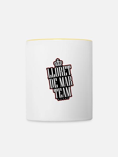 Lloret De Mar Team - Tasse zweifarbig - Weiß/Gelb