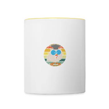 Funny How Many Licks Does It Take - Contrasting Mug - white/yellow - Front