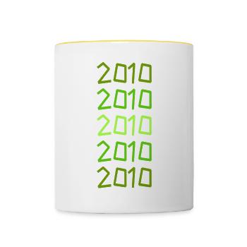 2010 2010 - Contrasting Mug - white/yellow - Front