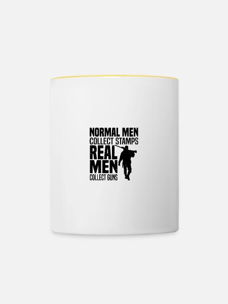 Waffen Sammeln - Tasse zweifarbig - Weiß/Gelb
