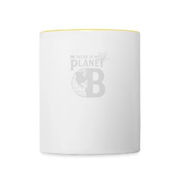 Planète B - Mug contrasté - blanc/jaune - Devant