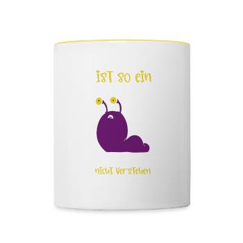 Ist So Ein Schnecken Ding du würdest es nicht - Tasse zweifarbig - Weiß/Gelb - Vorne