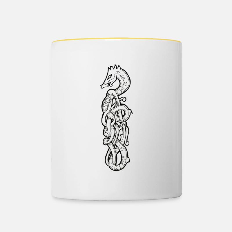 "Power is always dangerous." - Contrasting Mug - white/yellow
