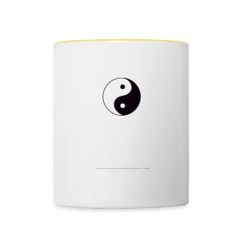 tao kung fu - Tasse zweifarbig - Weiß/Gelb - Vorne
