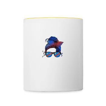 Demokratische Republik Kongo - Tasse zweifarbig - Weiß/Gelb - Vorne