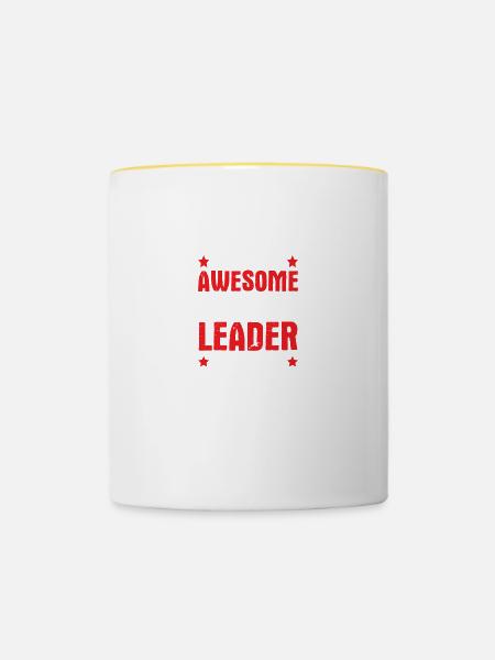 cheerleading awesome - Tasse zweifarbig - Weiß/Gelb