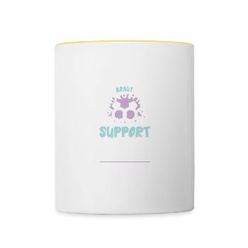 Braut Support 2024 Hochzeit - Tasse zweifarbig - Weiß/Gelb - Vorne