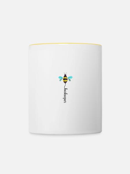 Bee Beekeeper - Tasse zweifarbig - Weiß/Gelb