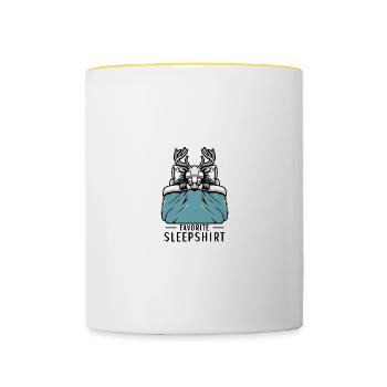 Wendigo Favorite Sleepshirt - Tasse zweifarbig - Weiß/Gelb - Vorne