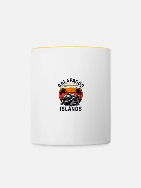 Galápagos Islands - Tasse zweifarbig - Weiß/Gelb