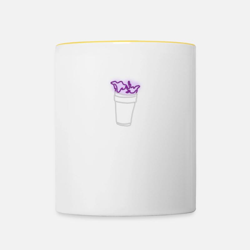 Lean Cup - Tasse zweifarbig - Weiß/Gelb