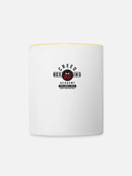 Boxen - Tasse zweifarbig - Weiß/Gelb