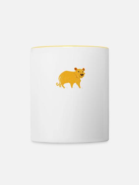 Jungle Animal Tiger - Tasse zweifarbig - Weiß/Gelb