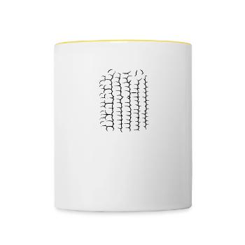 Corn Corncob Corn Carnival Carnival costume - Contrasting Mug - white/yellow - Front