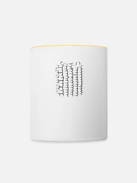 Corn Maiskolben Mais Fasching Karneval kostüm - Tasse zweifarbig - Weiß/Gelb