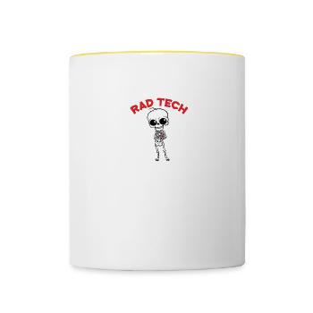 Radiology technician X-ray radiologist - Contrasting Mug - white/yellow - Front