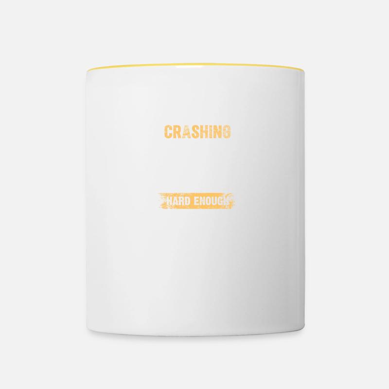 Si vous ne vous écrasez pas - Mug contrasté - blanc/jaune