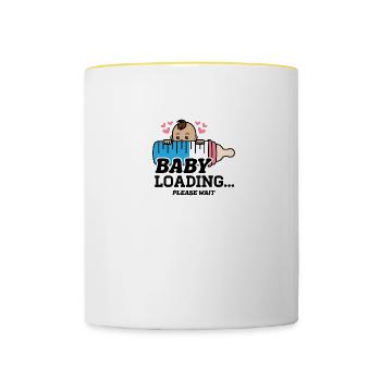 Baby Loading - Tasse zweifarbig - Weiß/Gelb - Vorne